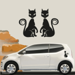 Autoaufkleber Katzen Katze 2er set