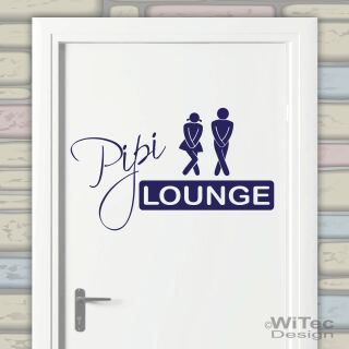 Türaufkleber Pipi Lounge Badezimmer WC Tür Sticker