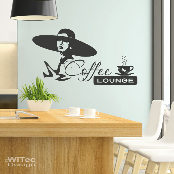 Wandaufkleber Wandtattoo Coffee Lounge Kaffee Bistro Küche