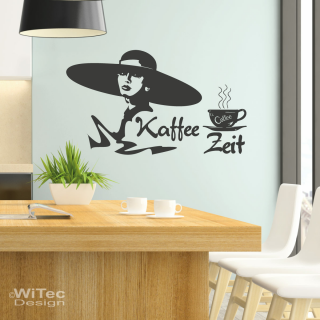 Wandaufkleber Kaffee Zeit Wandtattoo Küche Kaffee Lounge