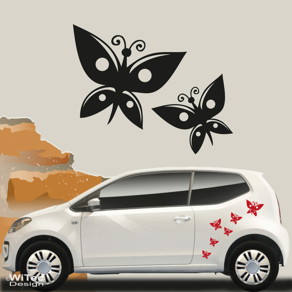 abweisend Auto-Aufkleber Dekoration Fliegender Schmetterling Auto-Aufkleber