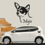 Autoaufkleber Chihuahua Auto Aufkleber Hundeaufkleber