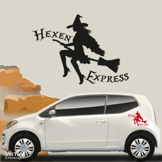 Hexen Express Autoaufkleber Auto Aufkleber Hexe Sticker
