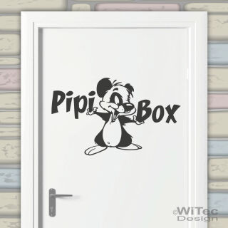 Türaufkleber Pipi Box Toilette Stinktier WC Tür...