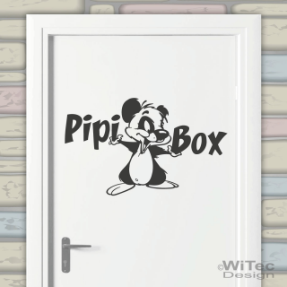 Türaufkleber Pipi Box Toilette Stinktier WC Tür Aufkleber