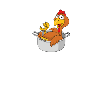 Türaufkleber Küche Gockel Hahn Huhn Kochtopf...