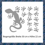 Gekko + Pfoten Wandtattoo