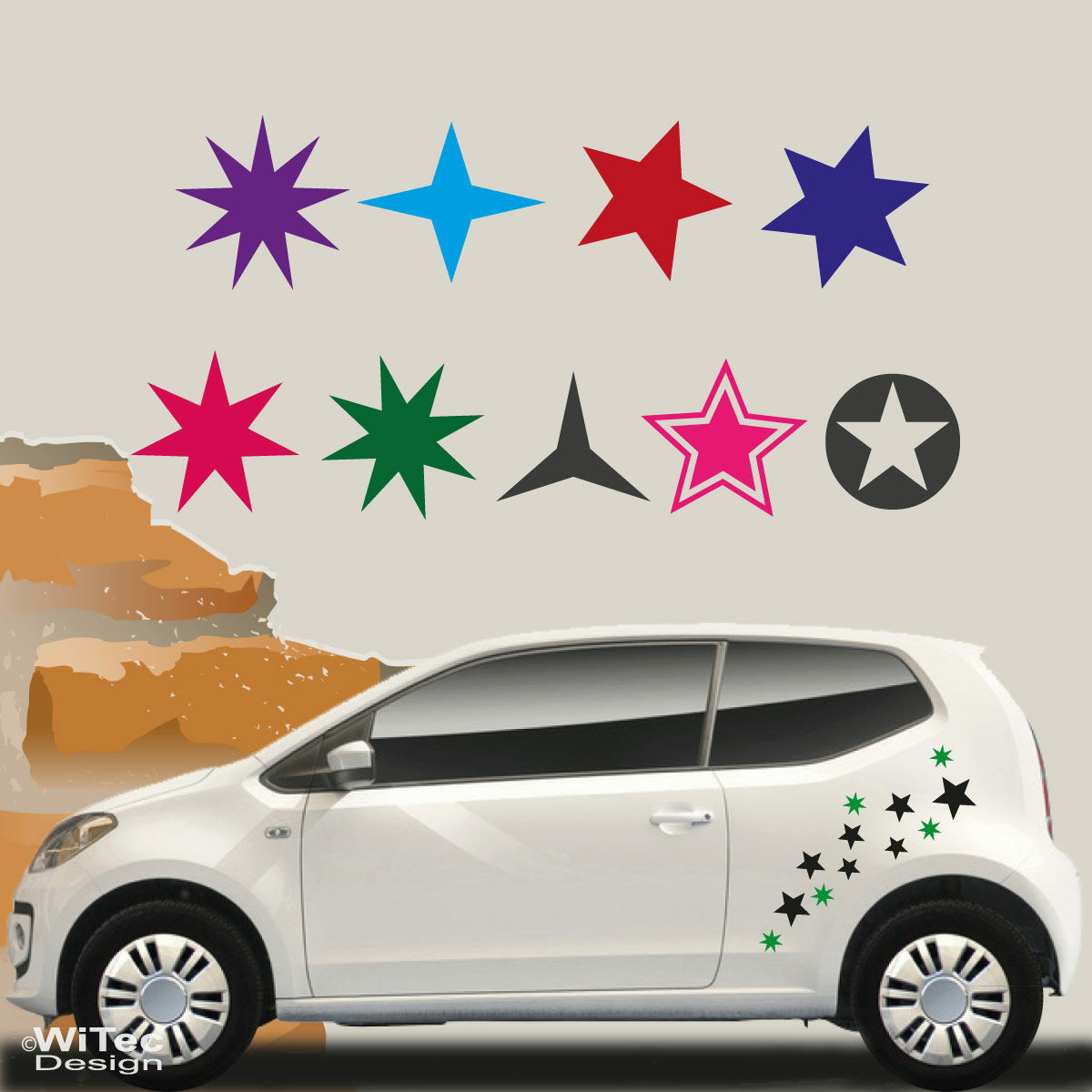 Auto Aufkleber Sterne Dekor Autoaufkleber Sticker Stars A1111