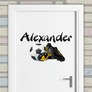Türaufkleber Fußball Name Kinderzimmer Tür Aufkleber