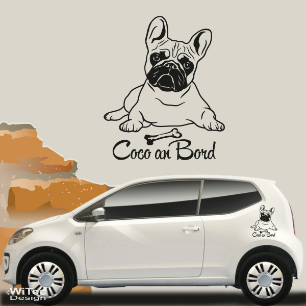 Französische Bulldogge Autoaufkleber Hunde Aufkleber