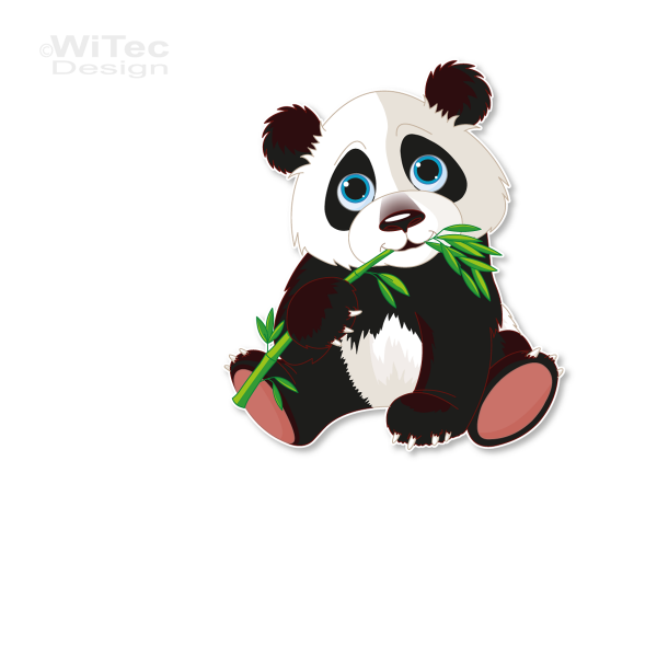 Türaufkleber Panda Bär Wunschname Kinderzimmer