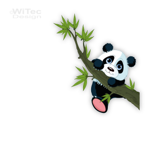 Türaufkleber Panda Bärchen Wunschname Kinderzimmer