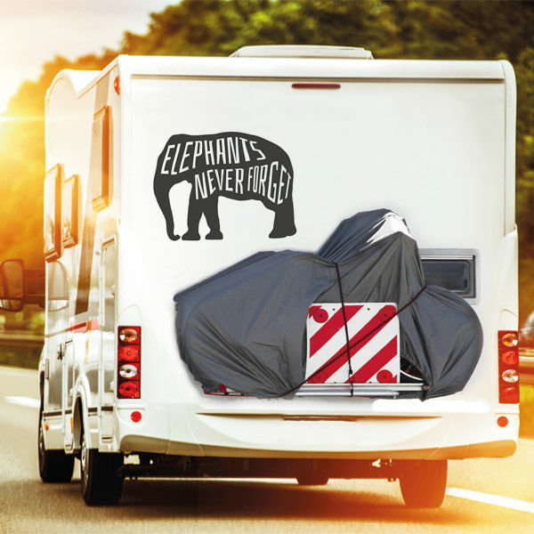 Wohnmobil Aufkleber Elefant Camper Never Forget