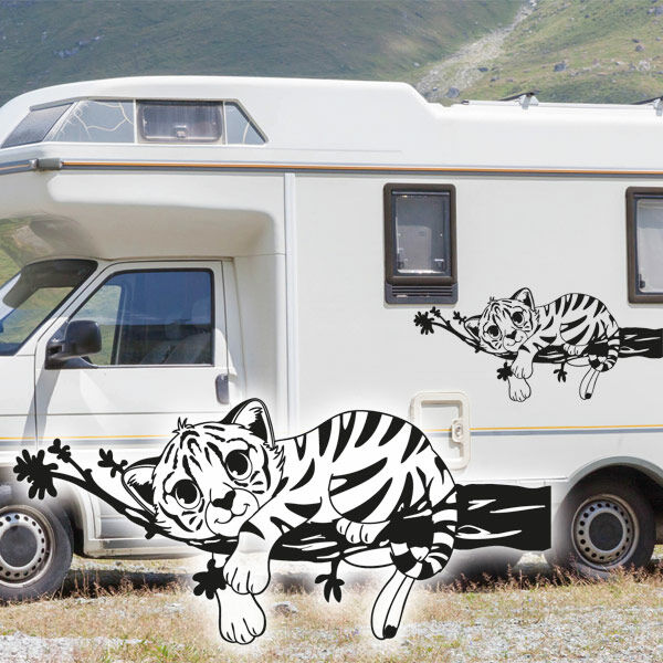 Wohnmobil Aufkleber Tiger Baby