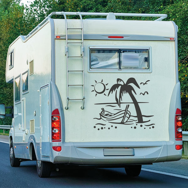 Wohnmobil Aufkleber Relax am Strand