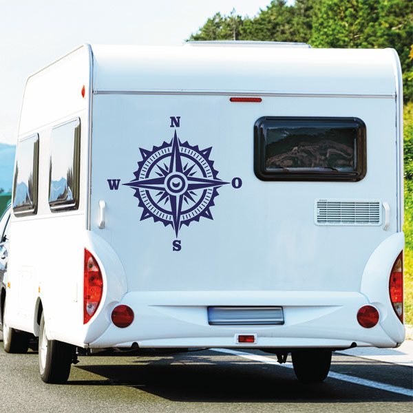 Aufkleber Wohnmobil Kompass Windrose Caravan