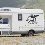 Aufkleber Wohnmobil Palme Life is a journey Wohnwagen Camper