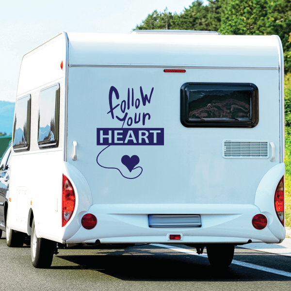 Aufkleber Wohnmobil Folllow your heart