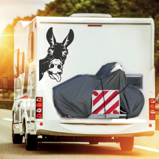 Aufkleber Wohnmobil Lustiger Esel Wohnwagen Caravan