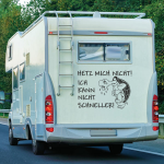 Aufkleber Wohnmobil Hetz mich nicht Schildkröte