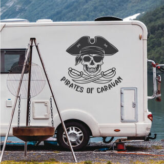 Aufkleber Wohnmobil Pirates of Caravan Skull Wohnwagen...