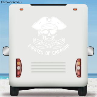 Aufkleber Wohnmobil Pirates of Caravan Skull Wohnwagen Camper