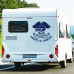 Aufkleber Wohnmobil Pirates of Caravan Skull Wohnwagen Camper