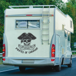 Aufkleber Wohnmobil Pirates of Caravan Skull Wohnwagen Camper