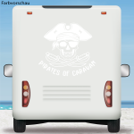 Aufkleber Wohnmobil Pirates of Caravan Skull Wohnwagen Camper
