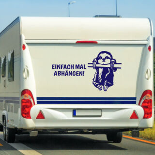 Wohnmobil Aufkleber Faultier Einfach mal abhängen Wohnwagen