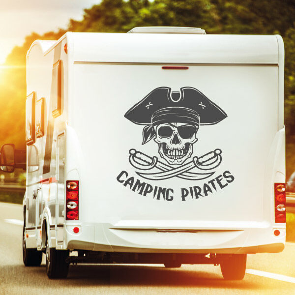 Aufkleber Wohnmobil Camping Pirates Skull Wohnwagen Camper