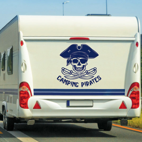 Aufkleber Wohnmobil Camping Pirates Skull Wohnwagen Camper