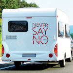Aufkleber Wohnmobil NEVER SAY NO 