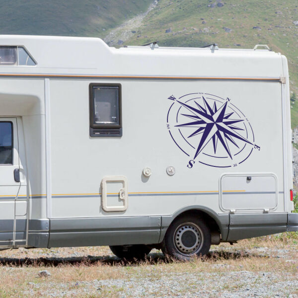 Aufkleber Wohnmobil Kompass Windrose Wohnwagen Camper