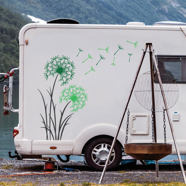 Aufkleber Wohnmobil Pusteblume Löwenzahn Wohnwagen Camper