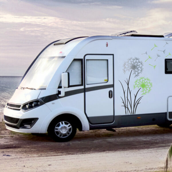 Aufkleber Wohnmobil Pusteblume Löwenzahn Wohnwagen Camper