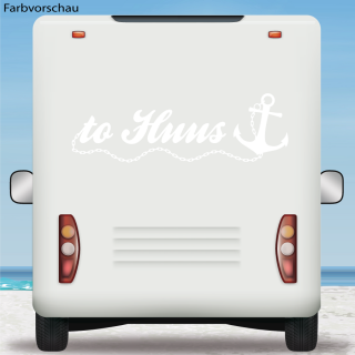 Aufkleber Wohnmobil to Huus mit Anker