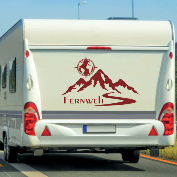 Wohnmobil Aufkleber Fernweh Weltkugel Wohnwagen Caravan