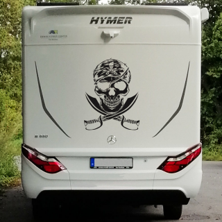 Wohnmobil Aufkleber Totenopf Skull Wohnwagen Caravan