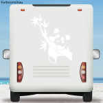 Aufkleber Wohnmobil niedlicher Panda Bär Aufkleber Camper