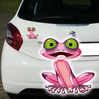 Frosch Kröte Pink Frog Auto Aufkleber Fun