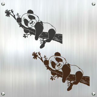 Panda Bär Auto Aufkleber Motorhaube