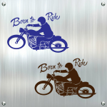 Biker Motorrad Born to Ride Auto Aufkleber