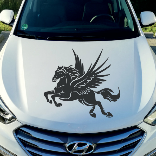 Pegasus Pferd Flügel Motorhauben Aufkleber