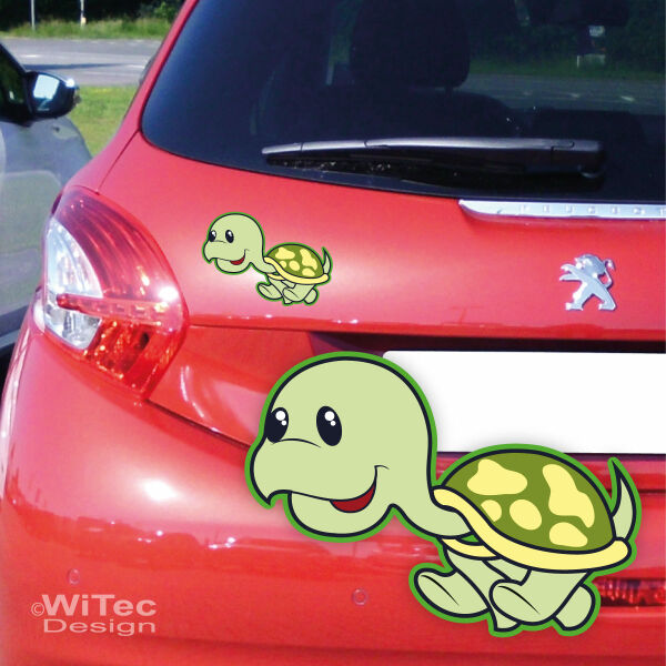 TURTLE Schildkröte 2er SET Auto Aufkleber Sticker