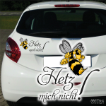 Autoaufkleber Hetz mich nicht! Böse Hornisse Biene Sticker