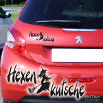 Hexe Hexenkutsche Auto Aukleber Sticker Gothic