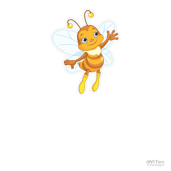 Süße Biene an Bord Wespe Auto Aufkleber