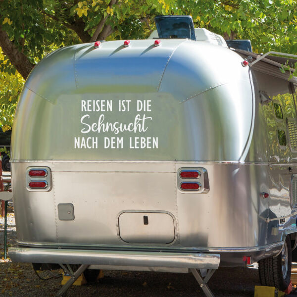 Wohnmobil Aufkleber Reisen ist die Sehnsucht Wohnwagen