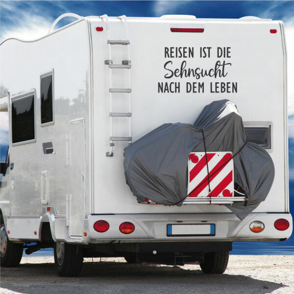 Wohnmobil Aufkleber Reisen ist die Sehnsucht Wohnwagen